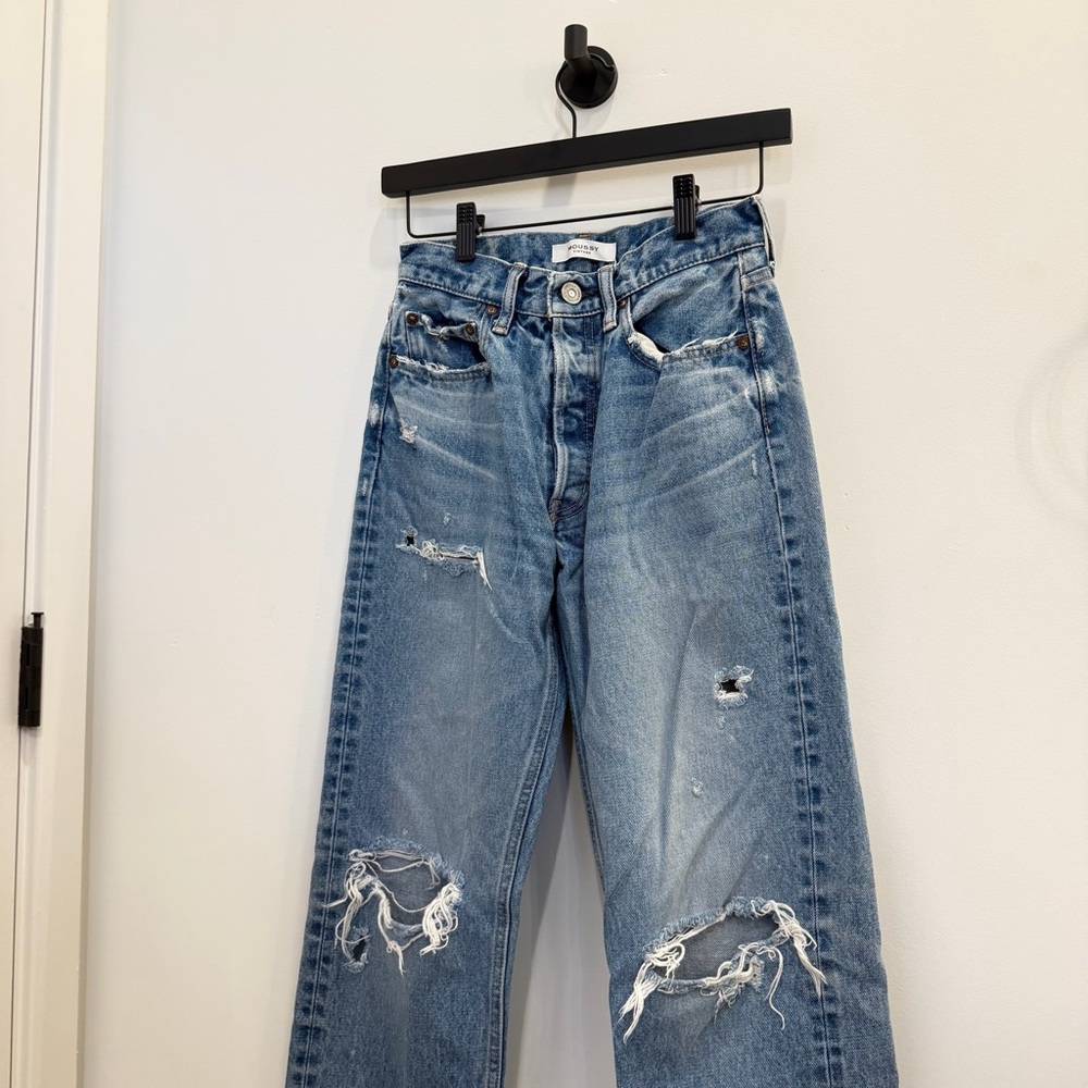 Moussy Vintage Faded Blue Denim Jeans - Picture 6 of 7